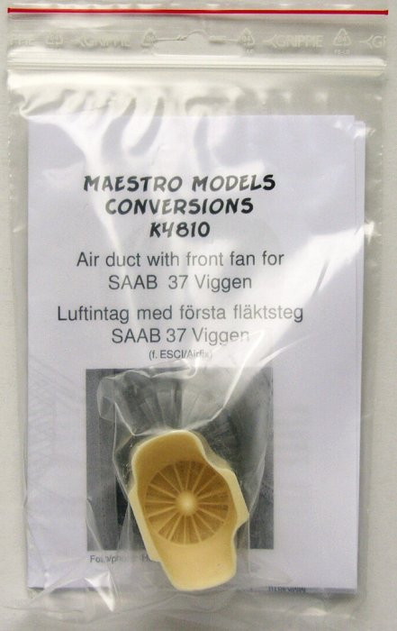 Maestro Models MMCK-4810 1/48 SAAB 37 Viggen - Air duct front fan (ESCI)