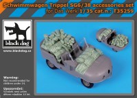 Black Dog BDT35259 Schwimmwagen Trippel SG6/38 cargo (designed to be used with Das Werk kits) 1/35