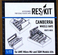 Reskit RSU72-0033 Canberra wheels bays (AMP/MIKRO-MIR) 1/72