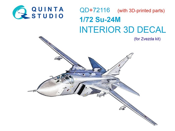 Quinta Studio QD+72116 Су-24М (Звезда) (с 3D-печатными деталями) 1/72