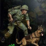 Bravo6 35053 US Army Inf (4) Scout with dog 1/35