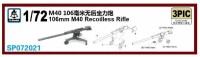 S-Model SP072021 106mm M40 Recoilless Rifle 3 шт 1/72  