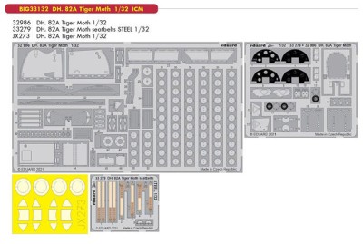 Eduard BIG33132 DH. 82A Tiger Moth (ICM) 1/32