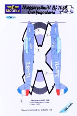Lf Model C48182 Decals Bf 108B over Yugoslavia (EDU) 1/48