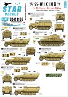 Star Decals 35-C1136 5. SS-Pz.Div. Wiking. Pz.Kpfw.IV Ausf.J, German Sd.Kfz.11, Sd.Kfz.251/1 Ausf.D, Sd.Kfz.251/3 Ausf.D, Sd.Kfz.251/7 Ausf.D, Sd.Kfz.251/9 Ausf.D 'Stummel'.SS-Wiking # 3 1/35
