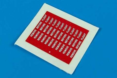 Aerobonus 480022 Remova before flight flags - white lettering 1/48