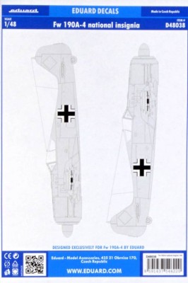 Eduard D48038 1/48 Fw 190A-4 national insignia (EDU)