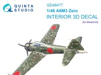 Quinta Studio QD48477 A6M3 Zero (Eduard) 1/48