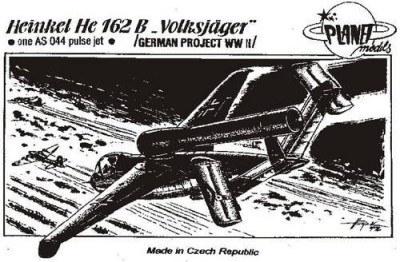 Planet Models PLT008 Heinkel He 162B &quot;Volksjager&quot; (one As 044 puls 1/72
