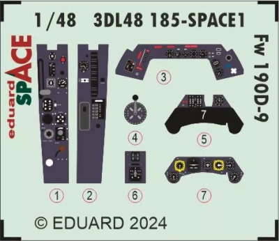 Eduard 3DL48185 BRASSIN Fw 190D-9 SPACE 1048 (EDU) 1/48
