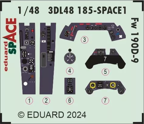 Eduard 3DL48185 BRASSIN Fw 190D-9 SPACE 1048 (EDU) 1/48