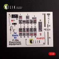 Reskit K48121 F-104 series Electric.Equipment int.3D (KIN) 1/48