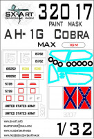 Sx Art 32017 AH-1G Cobra Painting Mask (ICM) MAX 1/32