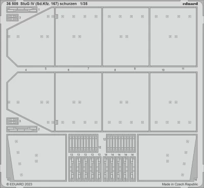 Eduard 36505 SET StuG IV (Sd.Kfz. 167) schurzen (ZVE) 1/35
