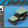 Black Dog T35275 Jeep engine insulation + canvas (designed to be used with Tamiya kits) 1/35