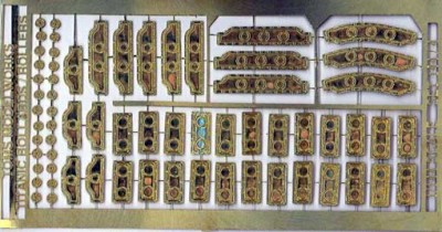 Tom's Modelworks 144-4 Titanic deck bollard &amp; roller plates 1/144