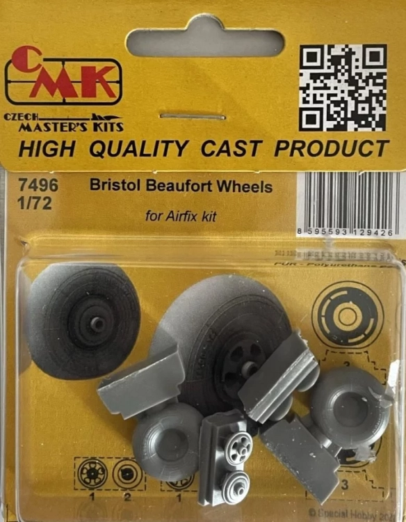 CMK 7496 Bristol Beaufort Wheels (AIRFIX) 1/72