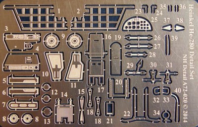 NH Detail NHA72-020 Heinkel He-280V-2/He-280V-3 Detail Set 1/72