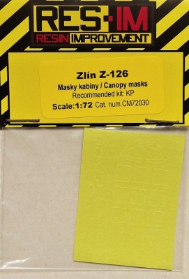 RES-IM RESICM72030 1/72 Canopy Masks for Zlin Z-126 (KP)