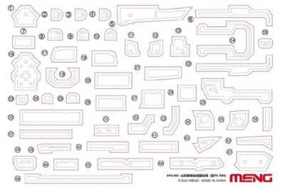 Meng Model SPS-082 PLA Navy Shandong Paint Masks (For PS-006) 1/700