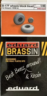 Eduard 6481025 BRASSIN B-17F wheels block tread (EDU) 1/48