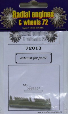 Radial Engines &amp; Wheels REW-72013 1/72 Ju 87 exhausts