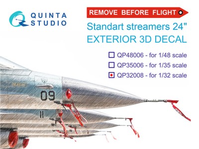 Quinta Studo QP32008 Предупреждающие вымпелы &quot;Remove Before Flight&quot;, стандартный размер 24&quot;, 20 шт 1/32