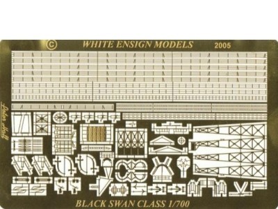 White Ensign Models PE 0765 BLACK SWAN-CLASS *NO instructions..parts list only* 1/700