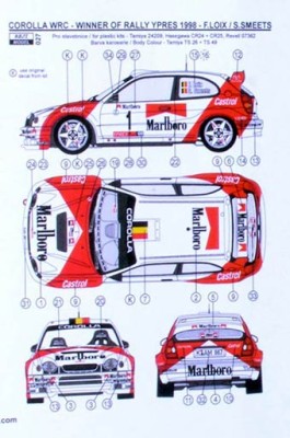 Reji Model 027 Corolla WRC Marlboro (Rally Catalunya 1998) 1/24