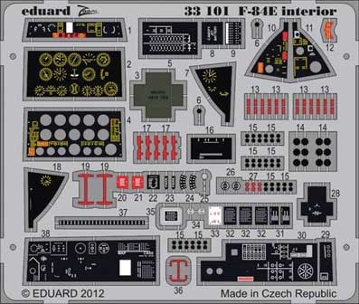 Eduard 33101 F-84E interor S.A.