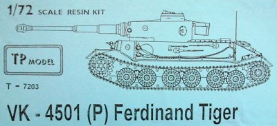 TP Model T-7203 VK-4501 Ferdinand Tiger 1/72