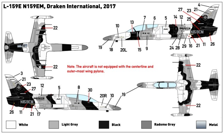 Miniwing Plastic MINI327 Aero L-159E ALCA / Arctic Draken 1/144