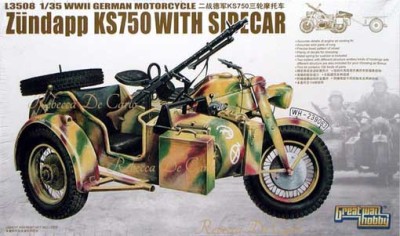 Great Wall Hobby L3508 Zundapp KS 750 with Sidecar/w trailers 1/35 1/35