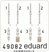 Eduard 49082 Seatbelts USAAF WWII SUPER FABRIC 1/48