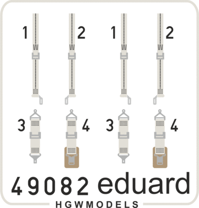Eduard 49082 Seatbelts USAAF WWII SUPER FABRIC 1/48