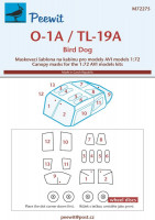 Peewit M72275 Canopy mask O-1A/TL-19A Bird Dog (AVIM) 1/72