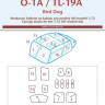 Peewit M72275 Canopy mask O-1A/TL-19A Bird Dog (AVIM) 1/72