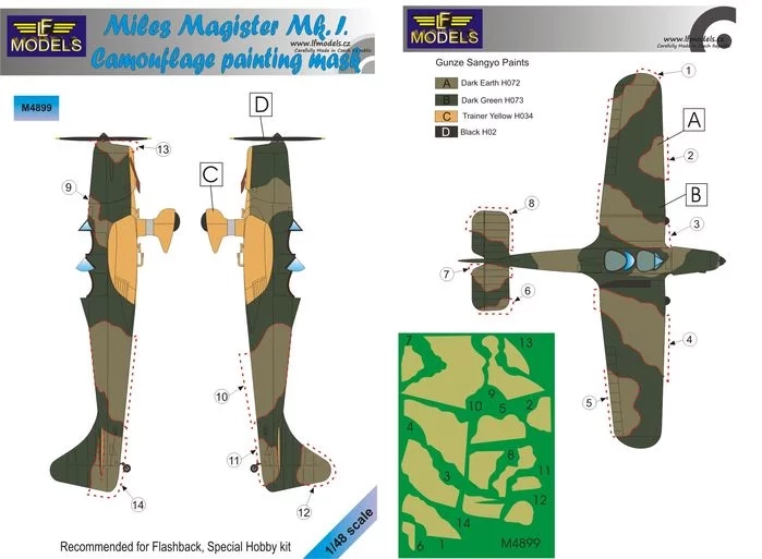 Lf Model M4899 Mask Miles Magister Mk.I Camoufl. p.(FB/SH) 1/48