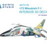 Quinta studio QD72136 Mitsubishi F-1 (Hasegawa) 1/72