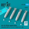 Reskit 72598 BLU-1B (750 lbs) napalm bombs MXU-469/B (4x) 1/72