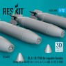 Reskit 72598 BLU-1B (750 lbs) napalm bombs MXU-469/B (4x) 1/72