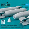 Reskit 72598 BLU-1B (750 lbs) napalm bombs MXU-469/B (4x) 1/72