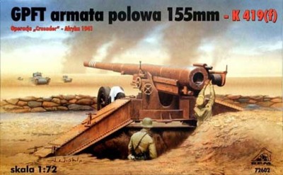 RPM 72602 GPFT 155mm M1918 Armata Polowa - K419(f) - (Canon de 155mm GPF Operation Crusader Africa 1941)