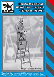 Black Dog F32059 Mechanics personnel USAAF 1940-45 No.2 1/32