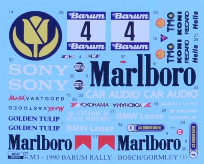 Reji Model 272 BMW M3 Barum Rallye 1990 (decals) 1/24