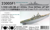 Pontos model 23005F1 USS BB-61 Iowa 1944 Detail up set (20B Deck Blue deck) 1/200