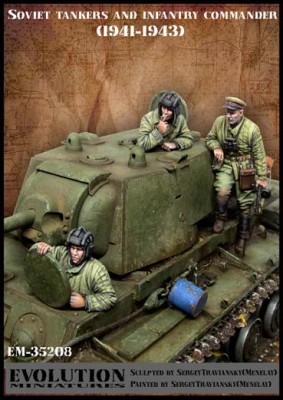 Evolution Miniatures 35208 Soviet tankers and infantry commander (1941-43) 1/35