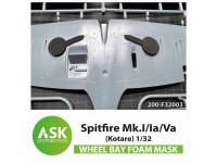 Art Scale 200-F32003 Supermarine Spitfire Mk.I/Mk.Ia/Mk.Va Wheel bays - Foam masks for wheel bays 1/32