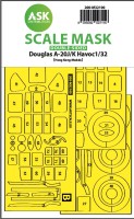 Art Scale 200-M32100 Douglas A-20J/K Havoc wheels and canopy frame paint mask (inside and outside) 1/32