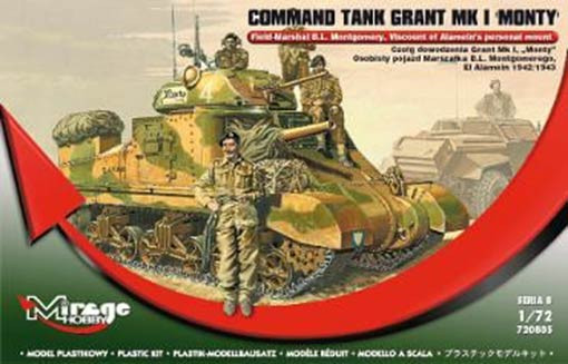 Mirage 720805 Танк Command Tank Grant Mk.I MONTY Field-Marshal B.L. Montgomery(Mirage Hobby) 1/72